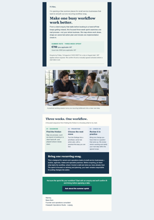 Summer Operations Sprint Sale email design preview