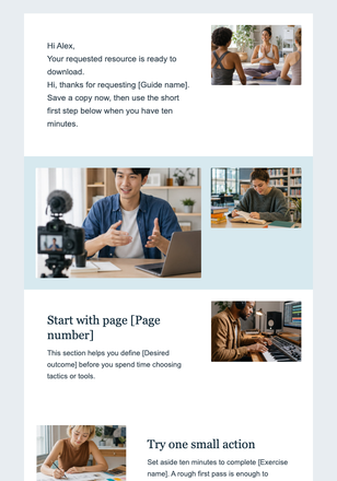 Lead Magnet Delivery And Next Step email design preview