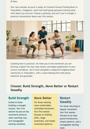 Choose Your Starting Point email design preview