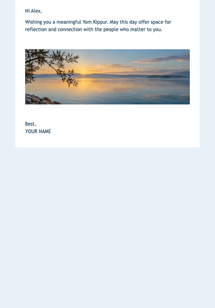 Happy Yom Kippur email design preview