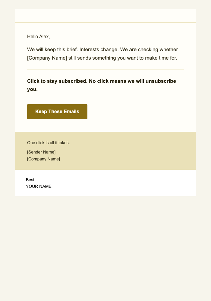 Content Fit Review — Minimal email design preview