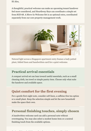 New Tenancy Gift Guide email design preview