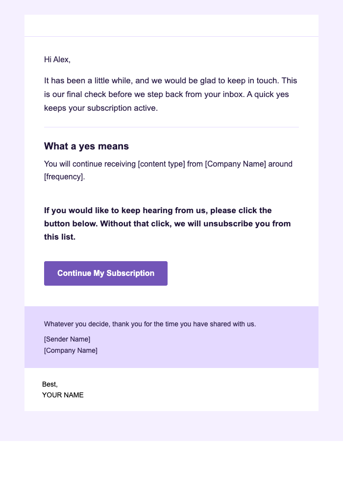 Final Confirmation — Warm email design preview