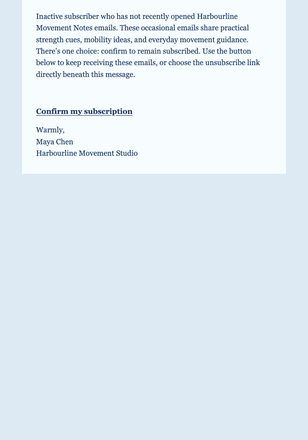Keep Your Movement Notes email design preview
