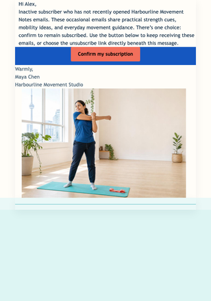 Keep Your Movement Notes email design preview