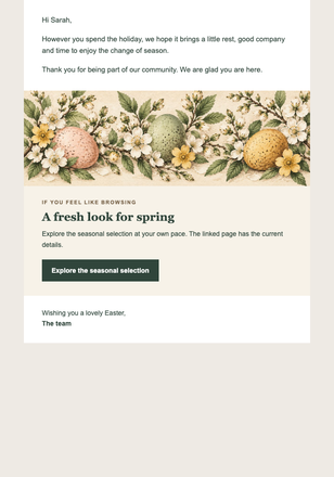 Happy Easter email design preview