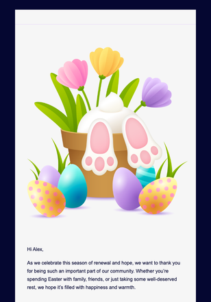 Happy Easter email design preview