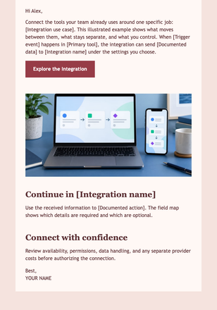 Connected Tool Integration Spotlight email design preview