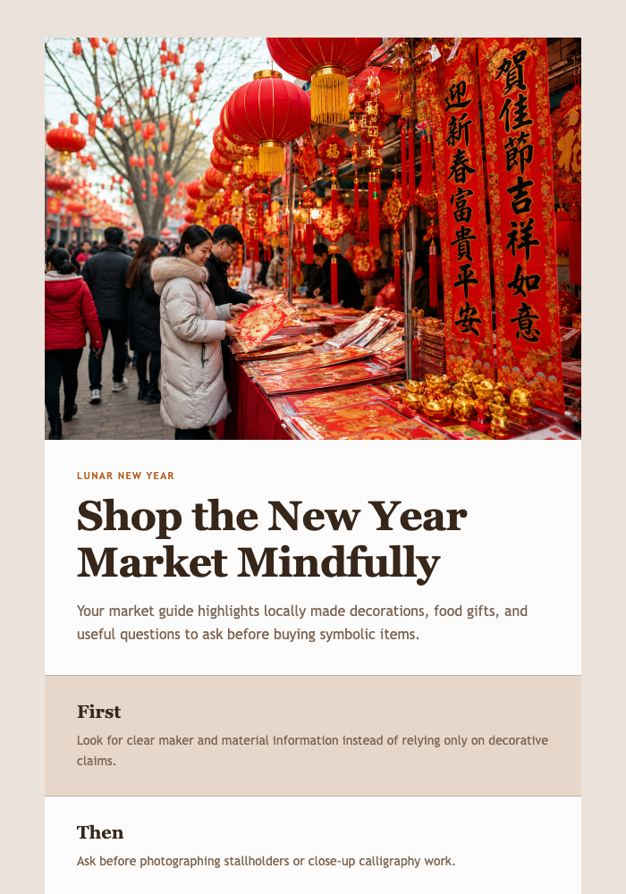 Shop the New Year Market Mindfully email design preview