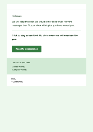 Topic Choice — Minimal email design preview