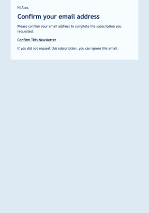 Newsletter Expectations — Formal email design preview