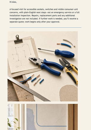Saturday Socket Check email design preview