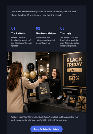 Your Store Collection Is Ready email design preview