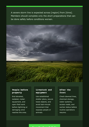 Farm Severe-Weather Bulletin email design preview