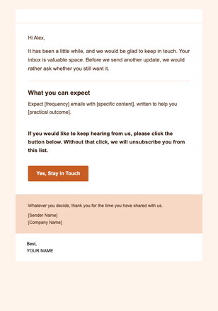 Inbox Space Check — Warm email design preview