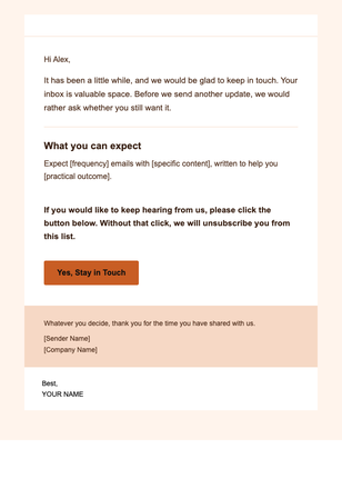 Inbox Space Check — Warm email design preview