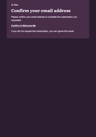 Warm Welcome — Warm email design preview