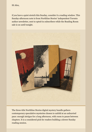 Sunday Reading Room Flash Sale email design preview