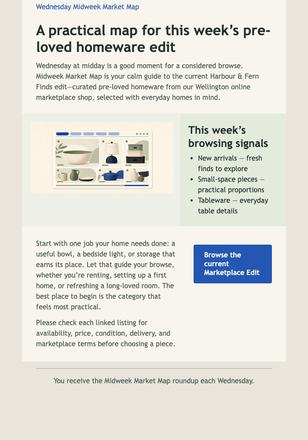 Midweek Market Map email design preview