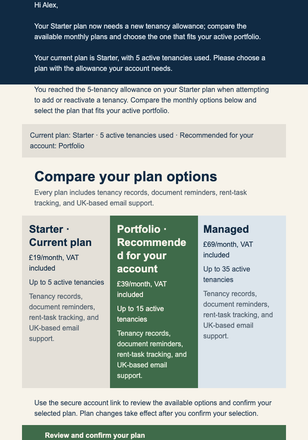 Choose Your Portfolio Plan email design preview