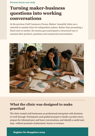 Craft Forum Case Study email design preview