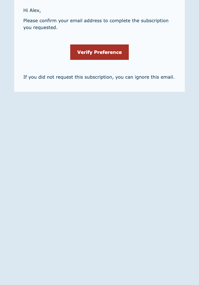 Corporate Confirmation — Warm email design preview