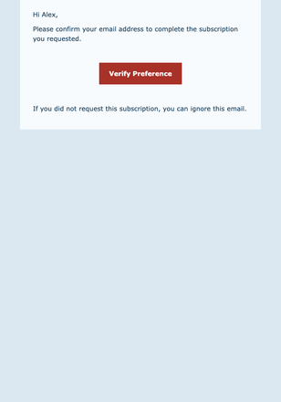 Corporate Confirmation — Warm email design preview