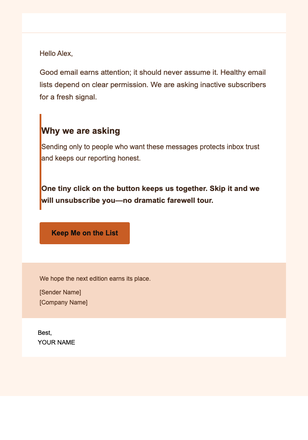 Transparent List Cleanup — Editorial email design preview