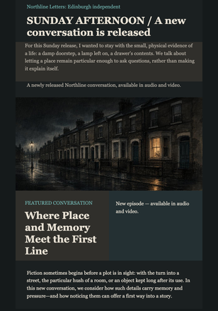 Sunday Literary Conversation email design preview