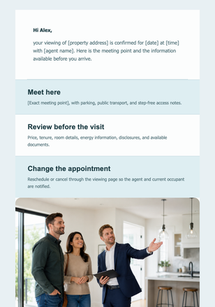 Property Viewing Confirmed email design preview