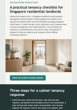 Calm Landlord Checklist Episode email design preview
