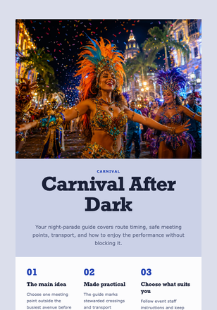 Carnival After Dark email design preview