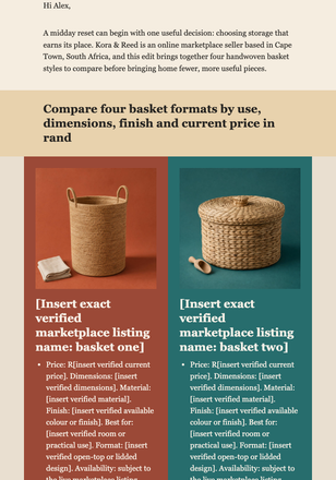 Noon Storage Edit email design preview