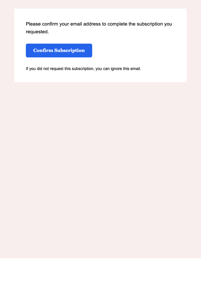 Formal Notice — Detailed email design preview