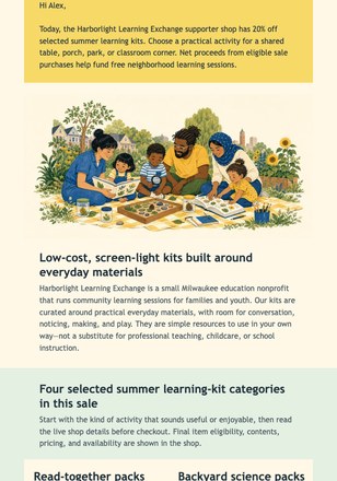 Saturday Summer Learning Sale email design preview
