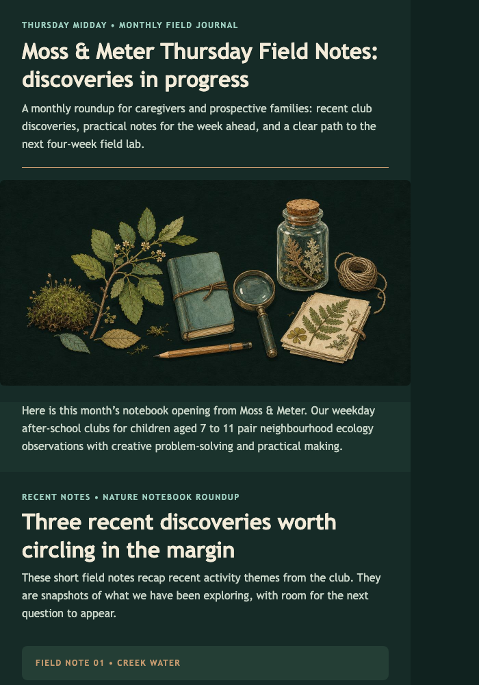 Thursday Field Notes email design preview