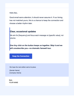 Frequency Reset — Editorial email design preview