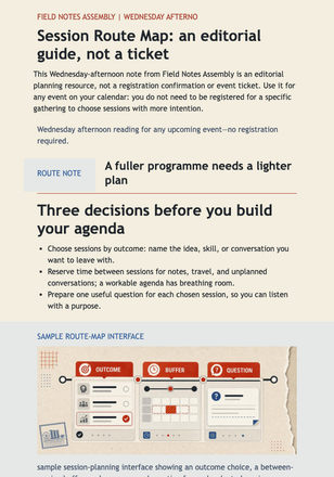 Session Route Map email design preview