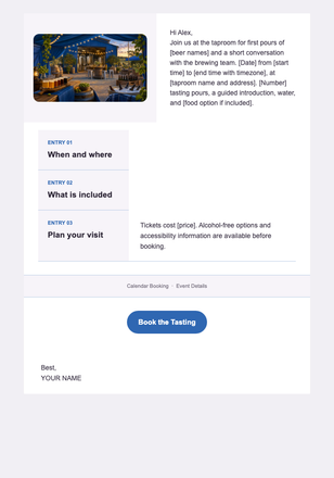 Join Us for a Small-Batch Tasting — Craft Breweries email design preview