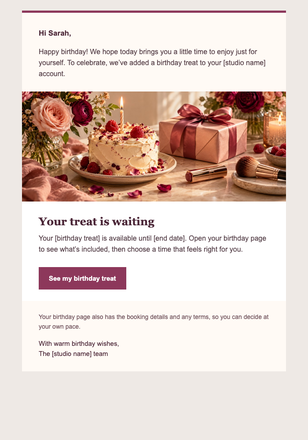 The Mascara Brought Candles email design preview