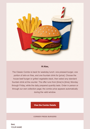 The Classic Combo Is Back email design preview